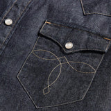 RRL Camicia western in denim Slim-Fit