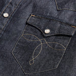 RRL Camicia western in denim Slim-Fit