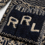 RRL Cardigan sciallato in misto cotone Blue Bianco