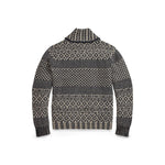 RRL Cardigan sciallato in misto cotone Blue Bianco