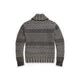 RRL Cardigan sciallato in misto cotone Blue Bianco