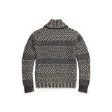 RRL Cardigan sciallato in misto cotone Blue Bianco
