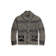 RRL Cardigan sciallato in misto cotone Blue Bianco