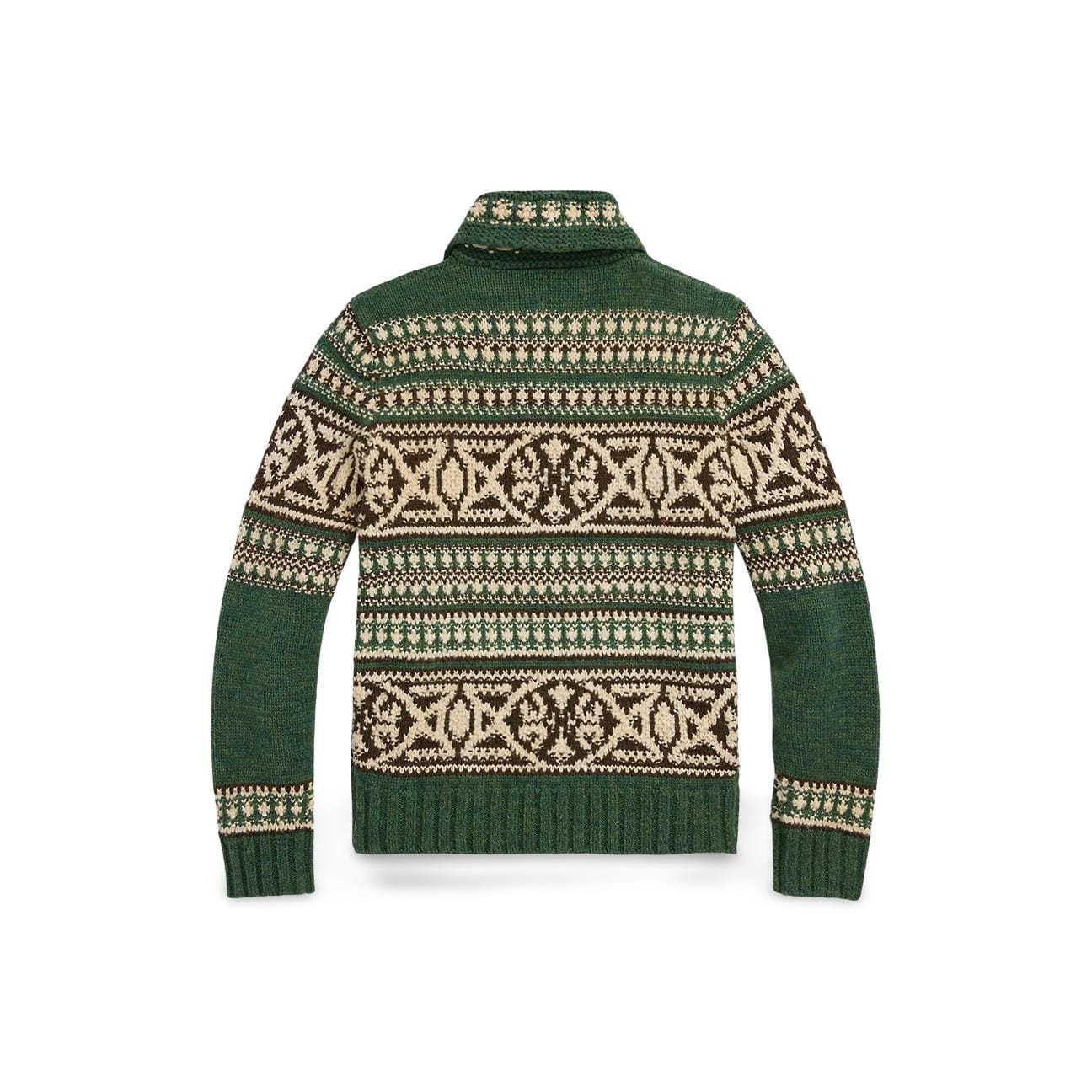 RRL Cardigan uomo con cerniera Verde