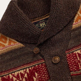 RRL Cardigan uomo Shawl Collar Marrone Multi