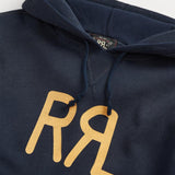 RRL Felpa uomo  con cappuccio e logo RRL Blue