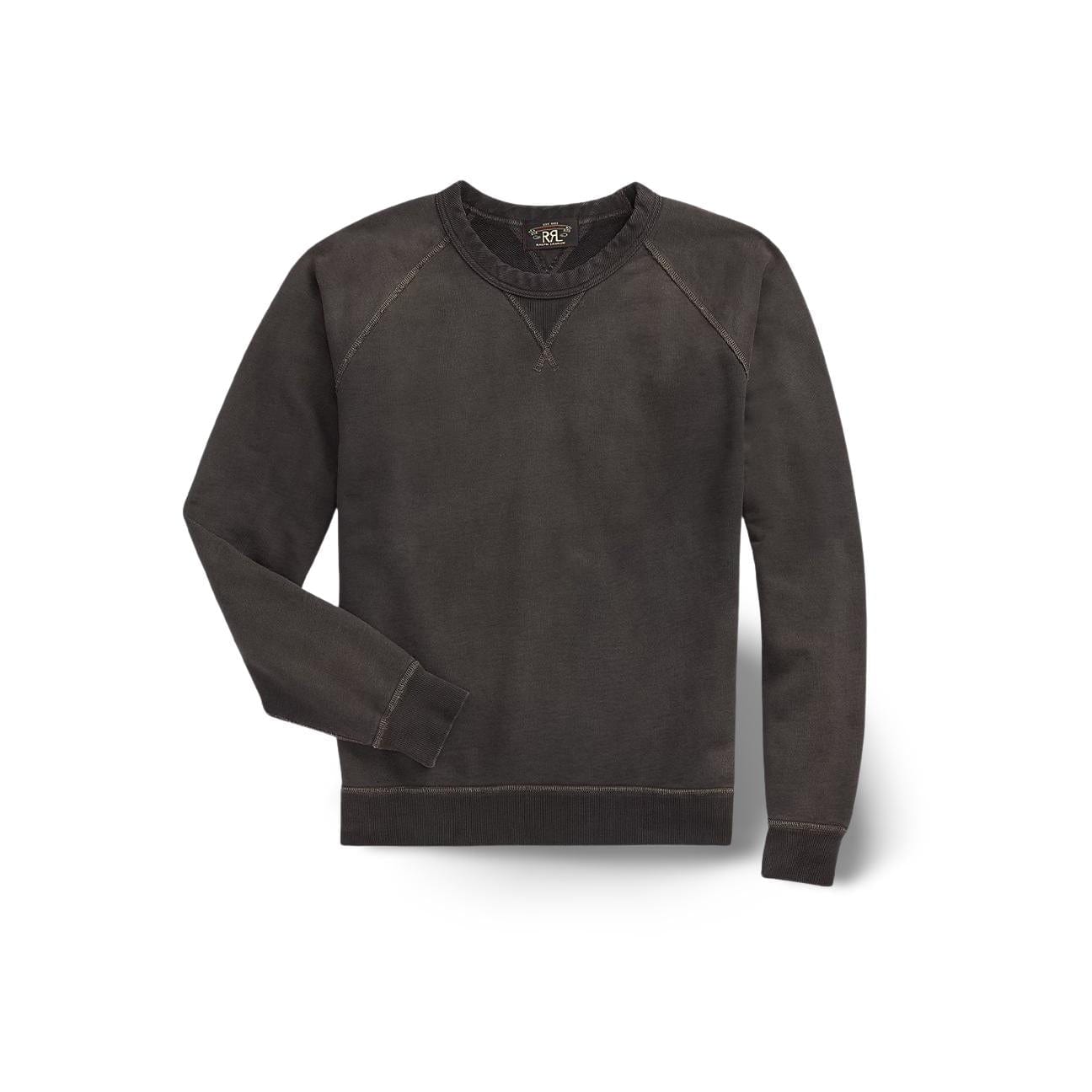 RRL Felpa uomo girocollo in cotone Black Indigo