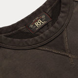 RRL Felpa uomo girocollo in cotone Black Indigo