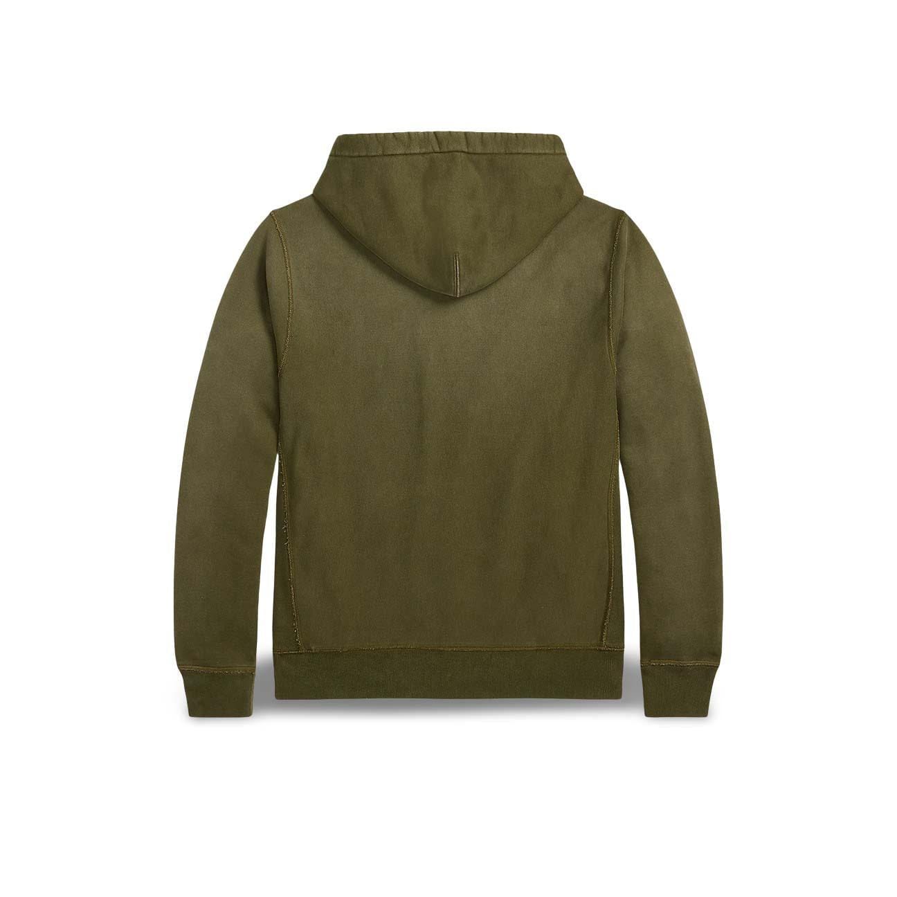 RRL Felpa uomo Hoodie in cotone Verde