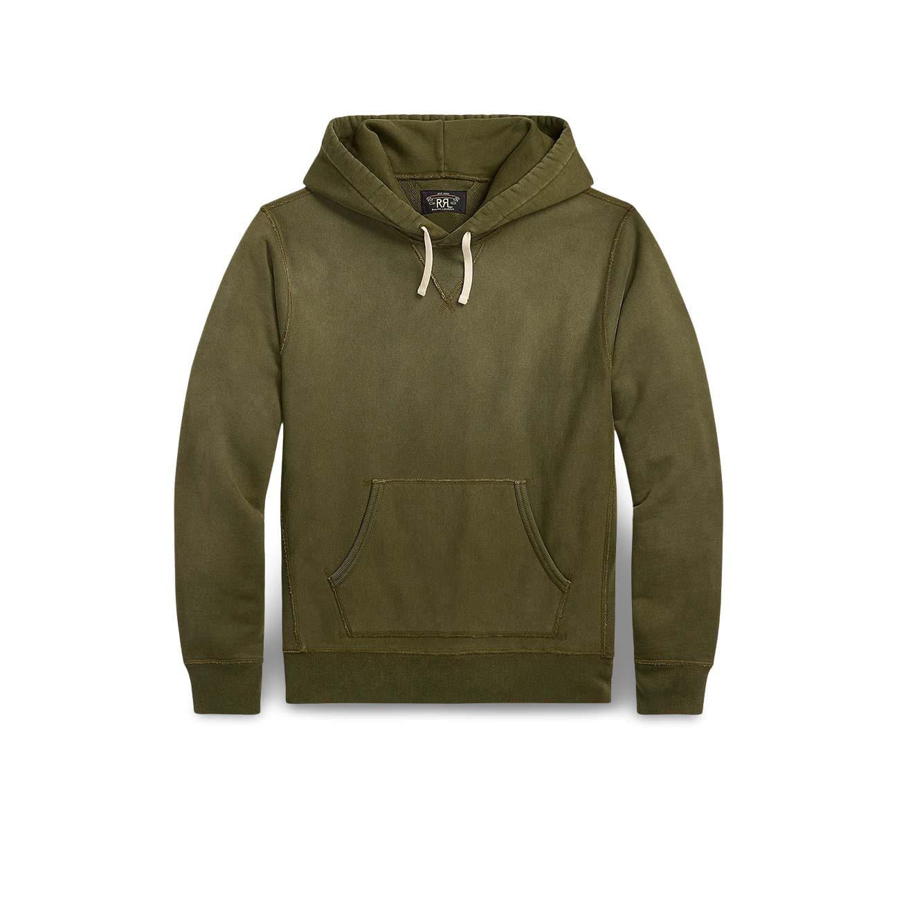 RRL Felpa uomo Hoodie in cotone Verde