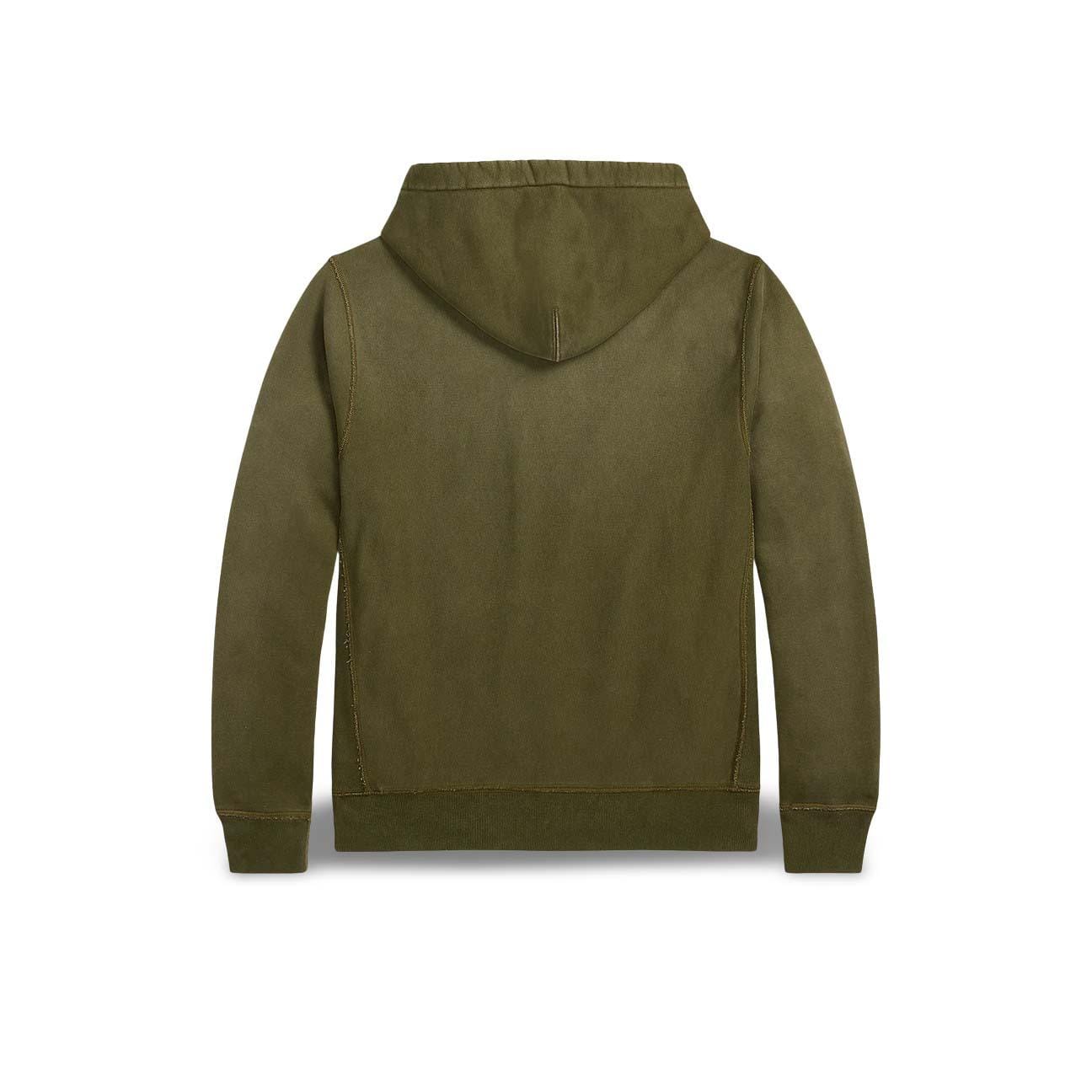 RRL Felpa uomo Hoodie in cotone Verde