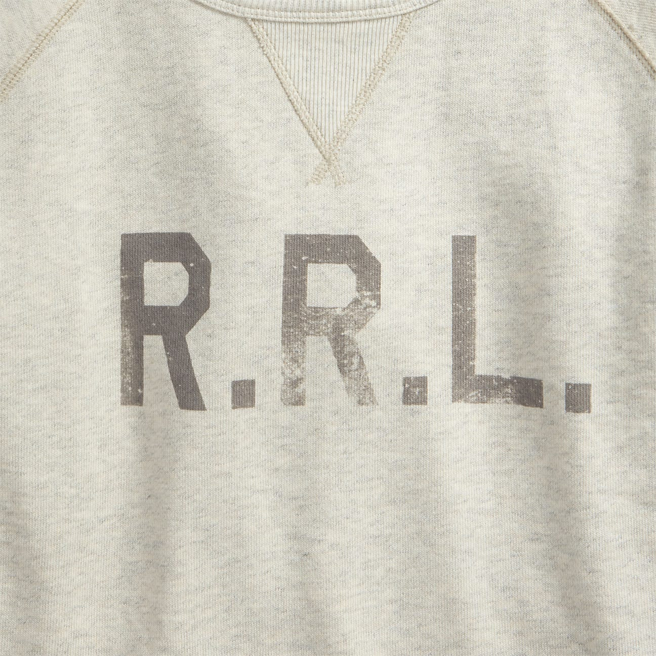 RRL Felpa uomo in cotone con logo Avena Melange