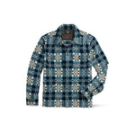 RRL Giacca camicia jacquard Blue Panna