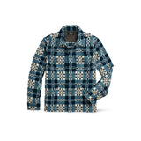 RRL Giacca camicia jacquard Blue Panna