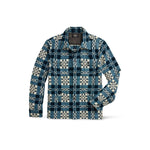 RRL Giacca camicia jacquard Blue Panna