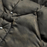 RRL Giacca con carré in pelle Nero