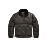 RRL Giacca con carré in pelle Nero