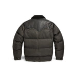 RRL Giacca con carré in pelle Nero
