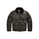 RRL Giacca con carré in pelle Nero
