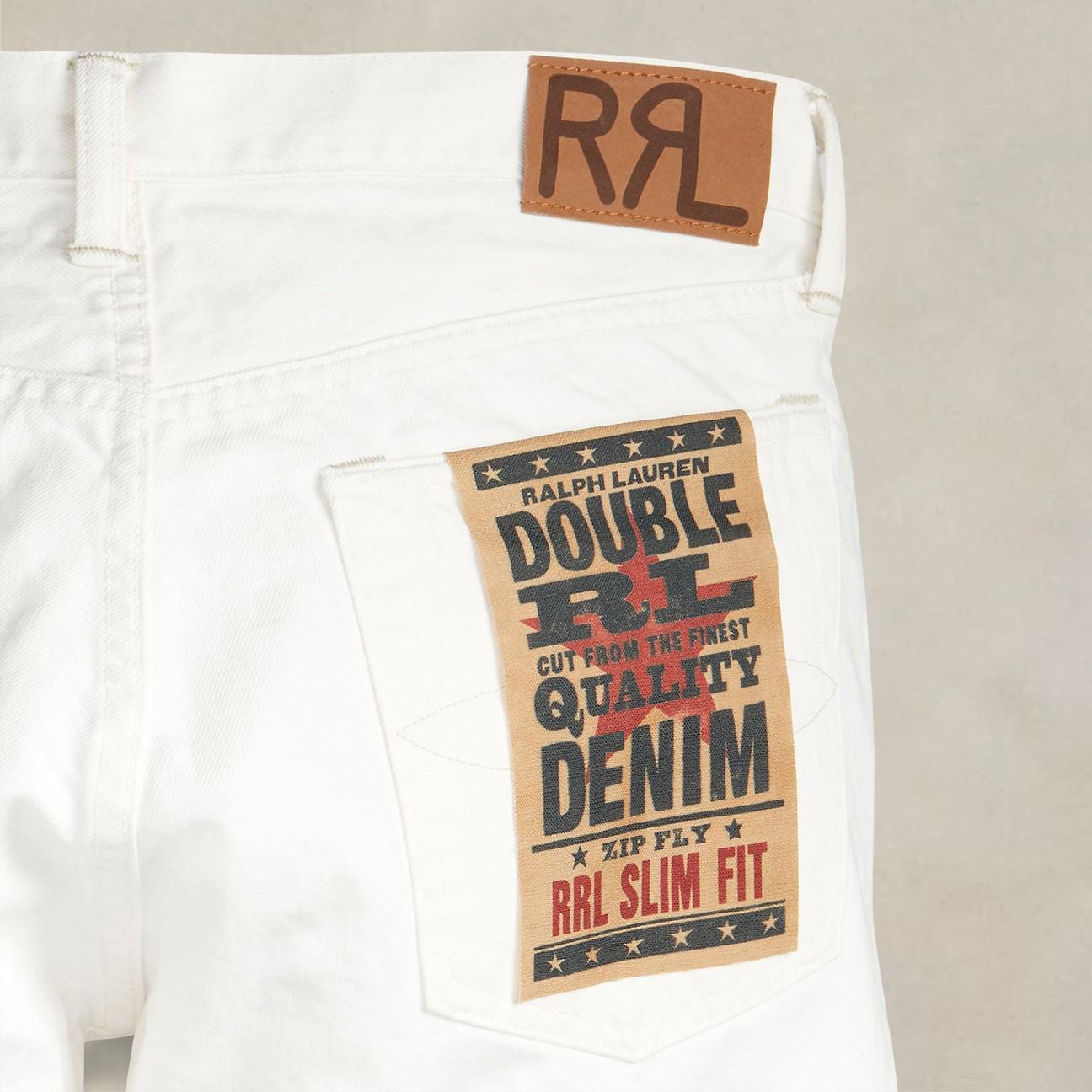 RRL Jeans Slim Fit Bianco