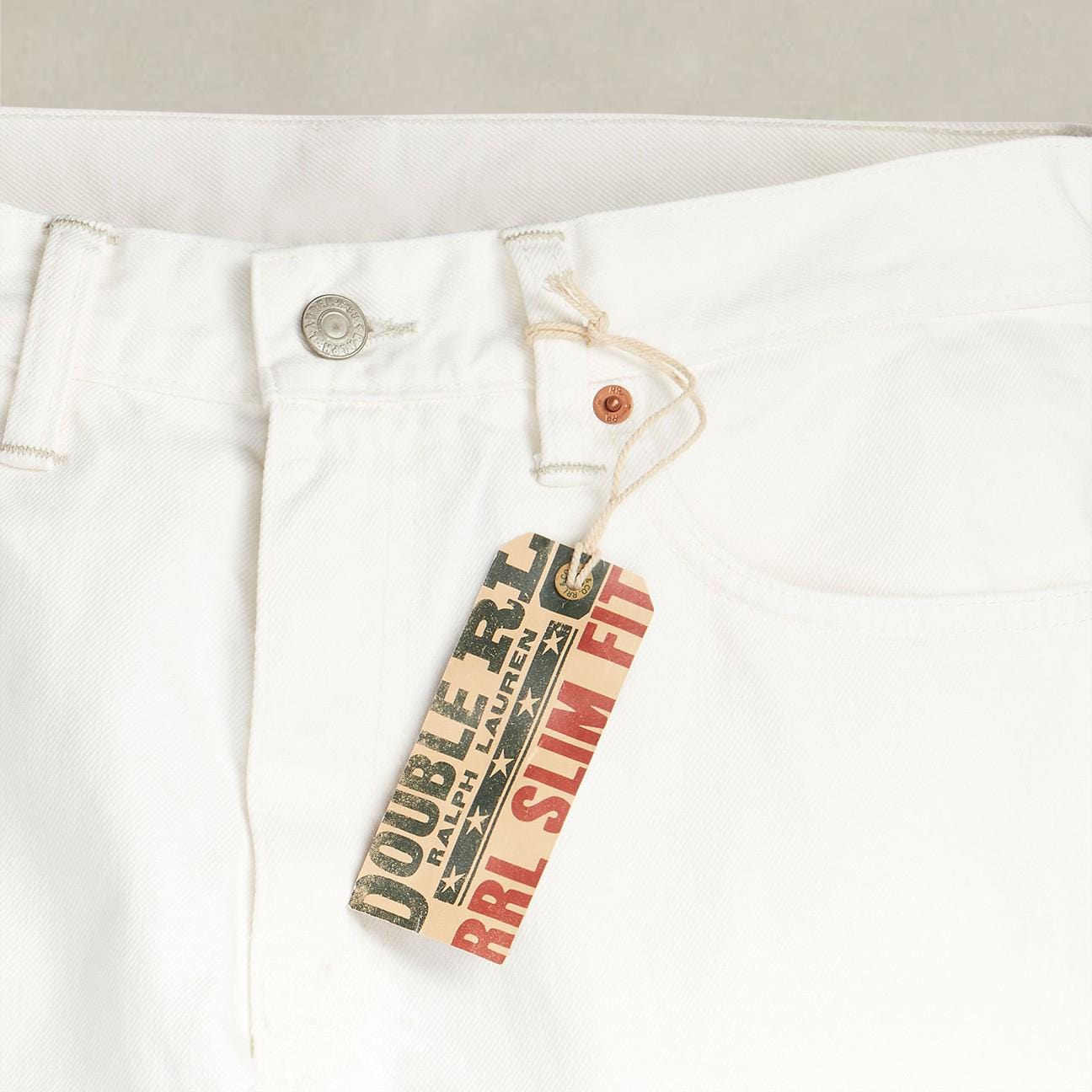RRL Jeans Slim Fit Bianco