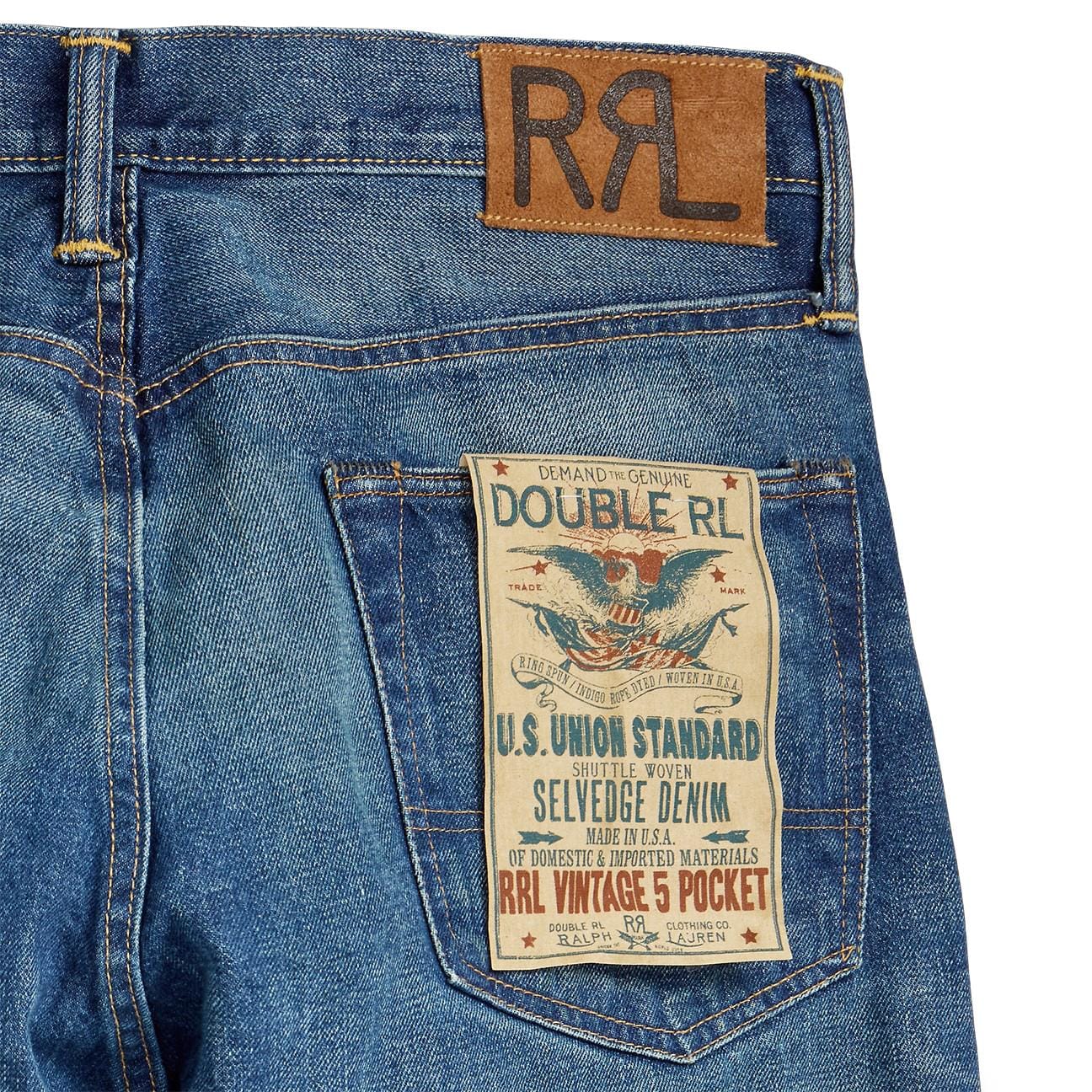 RRL Jeans uomo Grandfalls vintage a cinque tasche