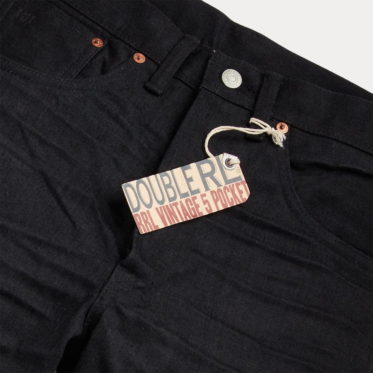 RRL Jeans uomo Vintage 5 Tasche Nero