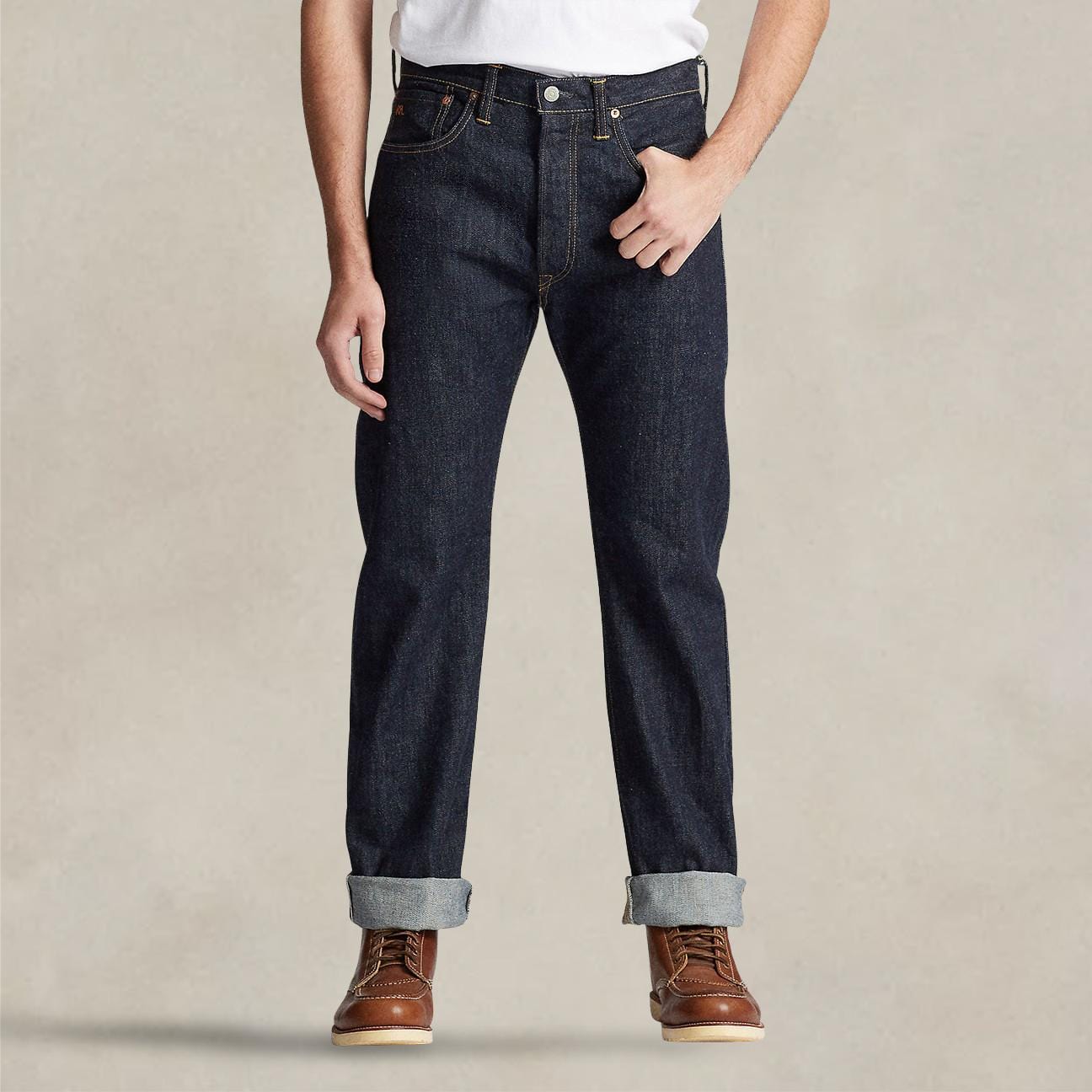 RRL Jeasn Straigh con cimosa Once Washed