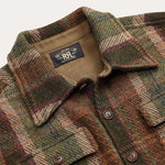 RRL Maglia a camicia uomo a quadri Verde