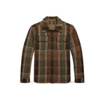 RRL Maglia a camicia uomo a quadri Verde