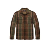 RRL Maglia a camicia uomo a quadri Verde