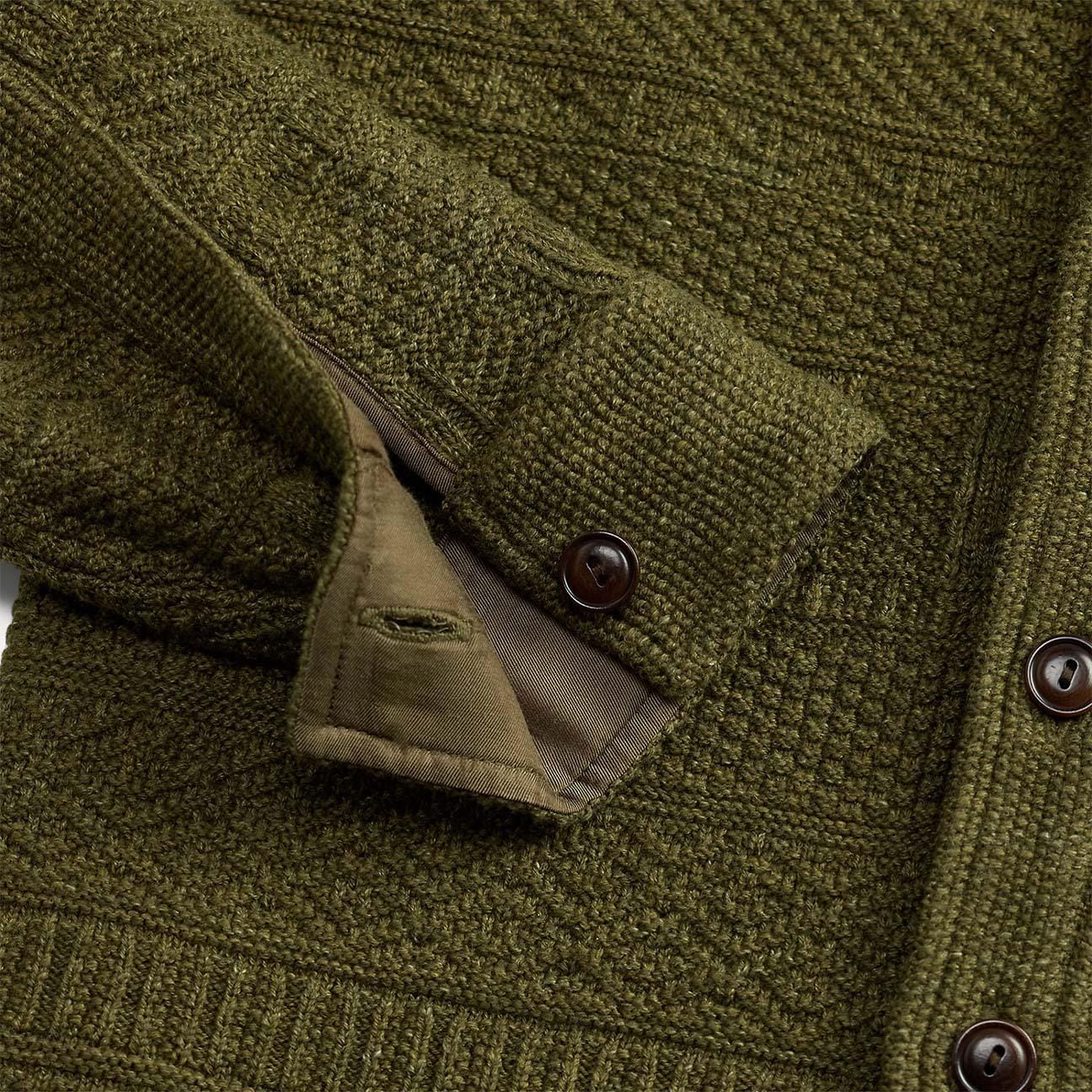 RRL Overshirt uomo in cotone e lana Verde Militare