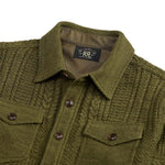 RRL Overshirt uomo in cotone e lana Verde Militare