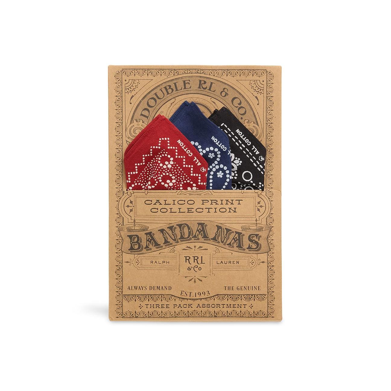 RRL Pacco Tre Bandane in cotone