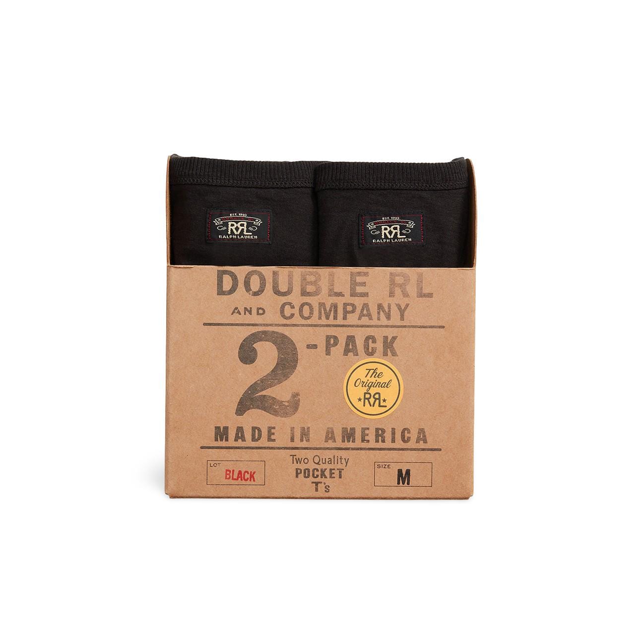 RRL Pack di due T-Shirt Nero