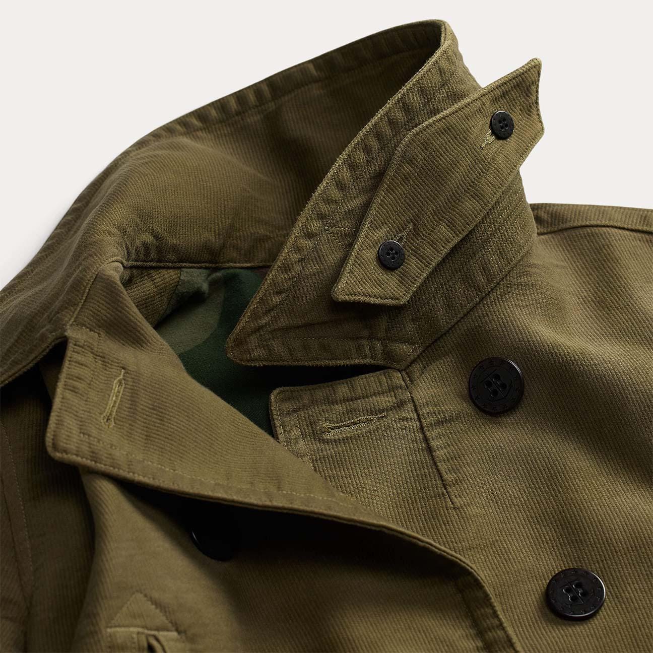 RRL Peacot uomo Verde in cotone  Verde Militare