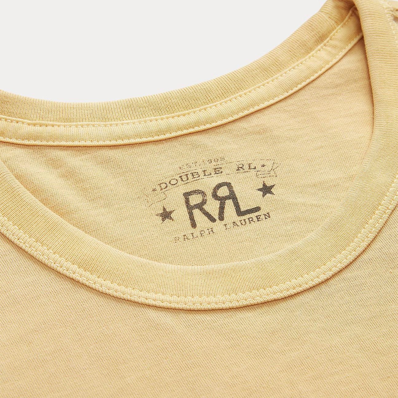 RRL T-Shirt uomo con logo ranch RRL Ocra