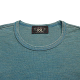 RRL T-Shirt uomo con taschino Indigo Blue lavato