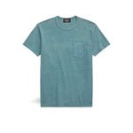 RRL T-Shirt uomo con taschino Indigo Blue lavato