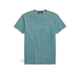 RRL T-Shirt uomo con taschino Indigo Blue lavato