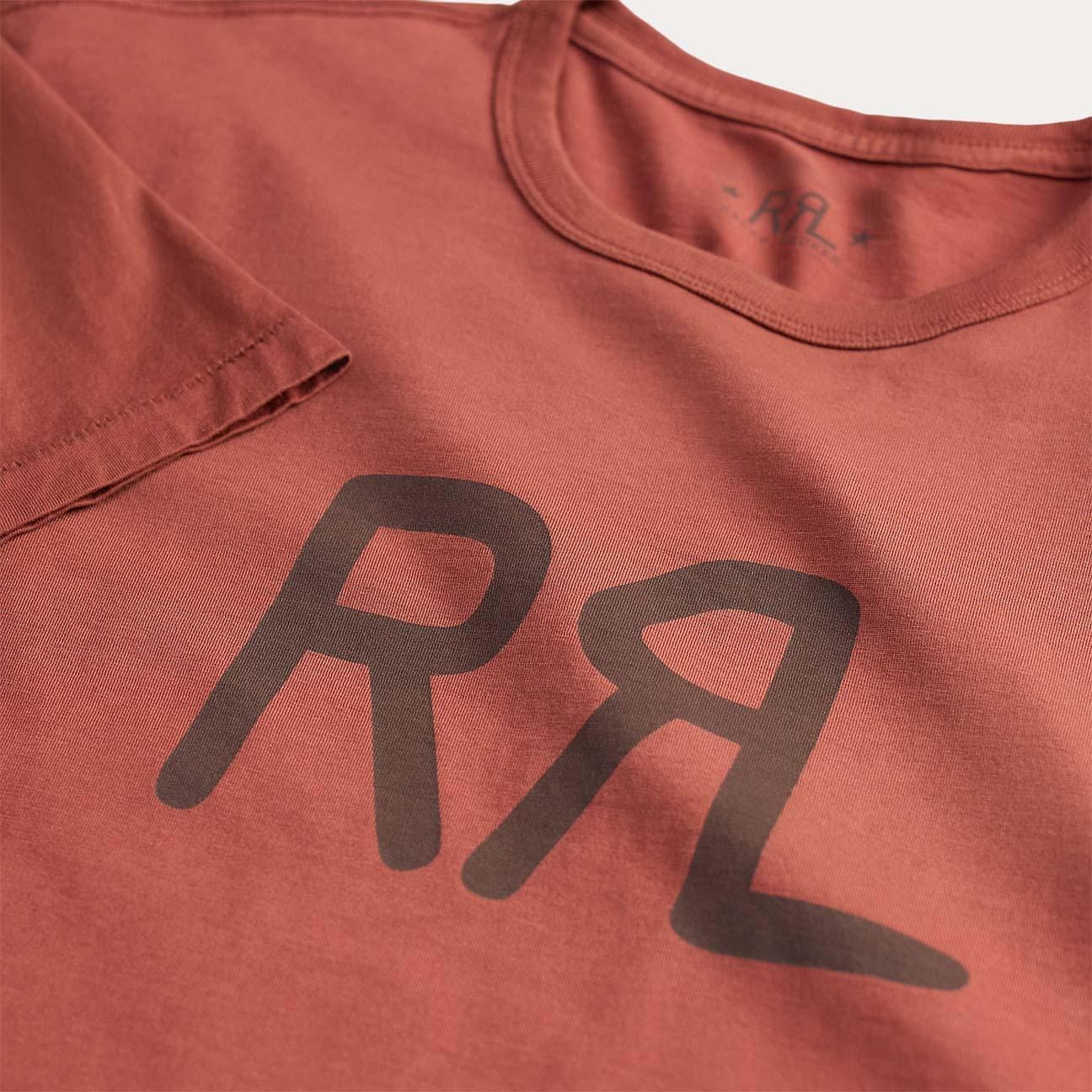 RRL T-Shirt uomo in cotone con logo Coccio