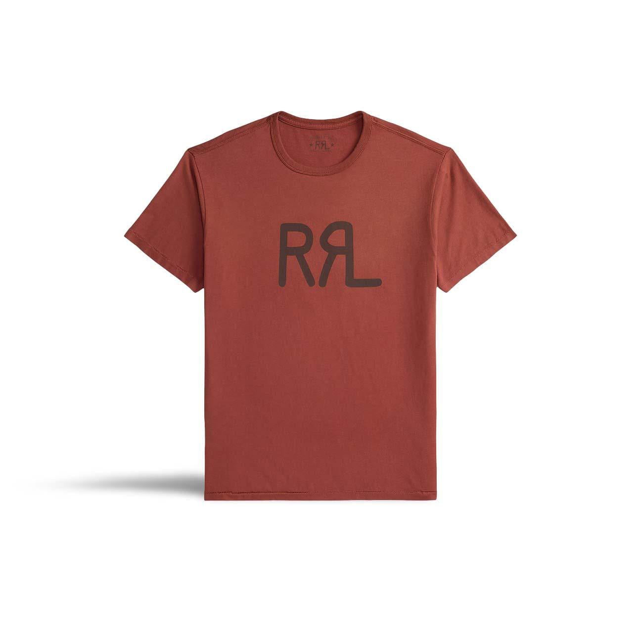 RRL T-Shirt uomo in cotone con logo Coccio