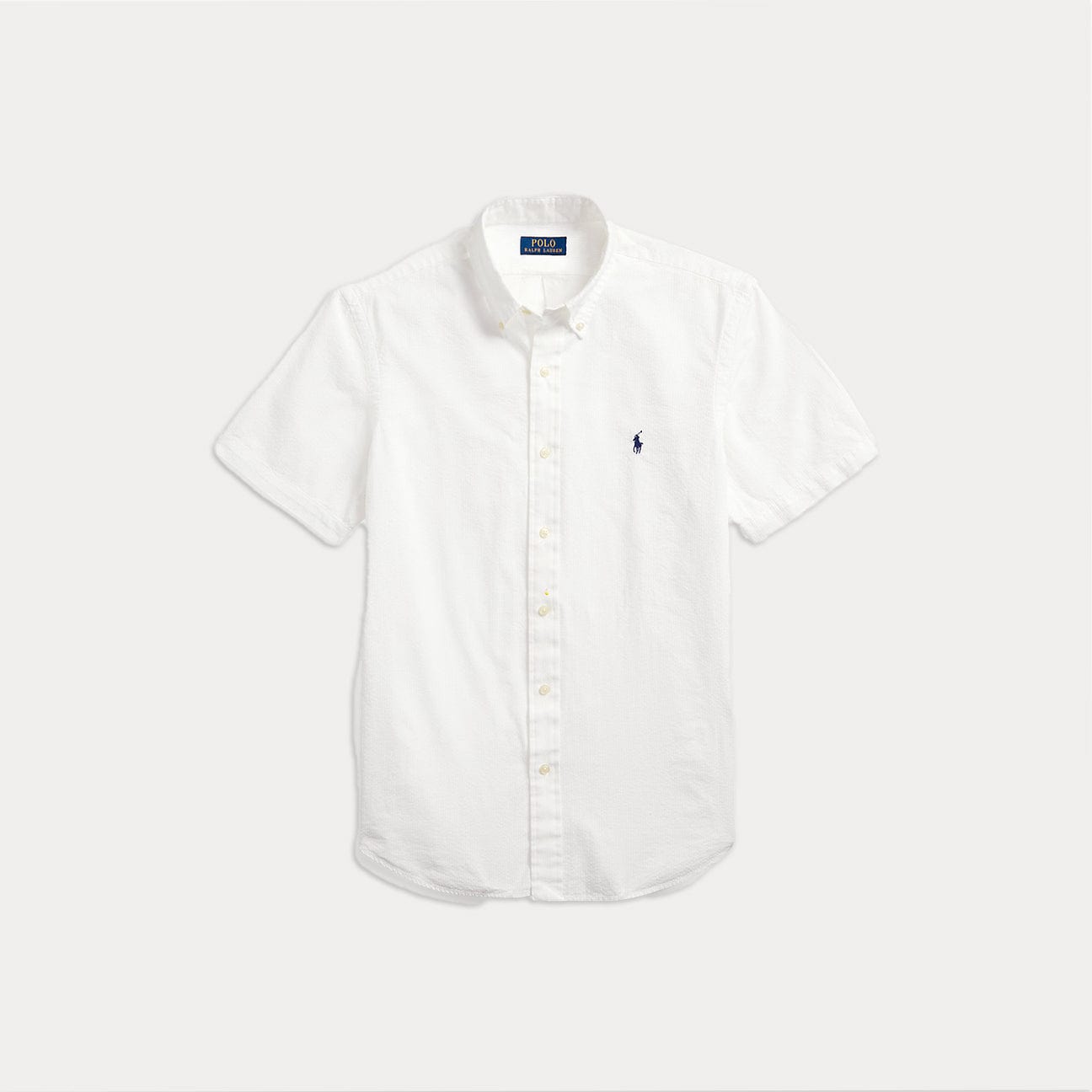 POLO RALPH LAUREN Camicia Custom Slim-Fit in seersucker Bianco