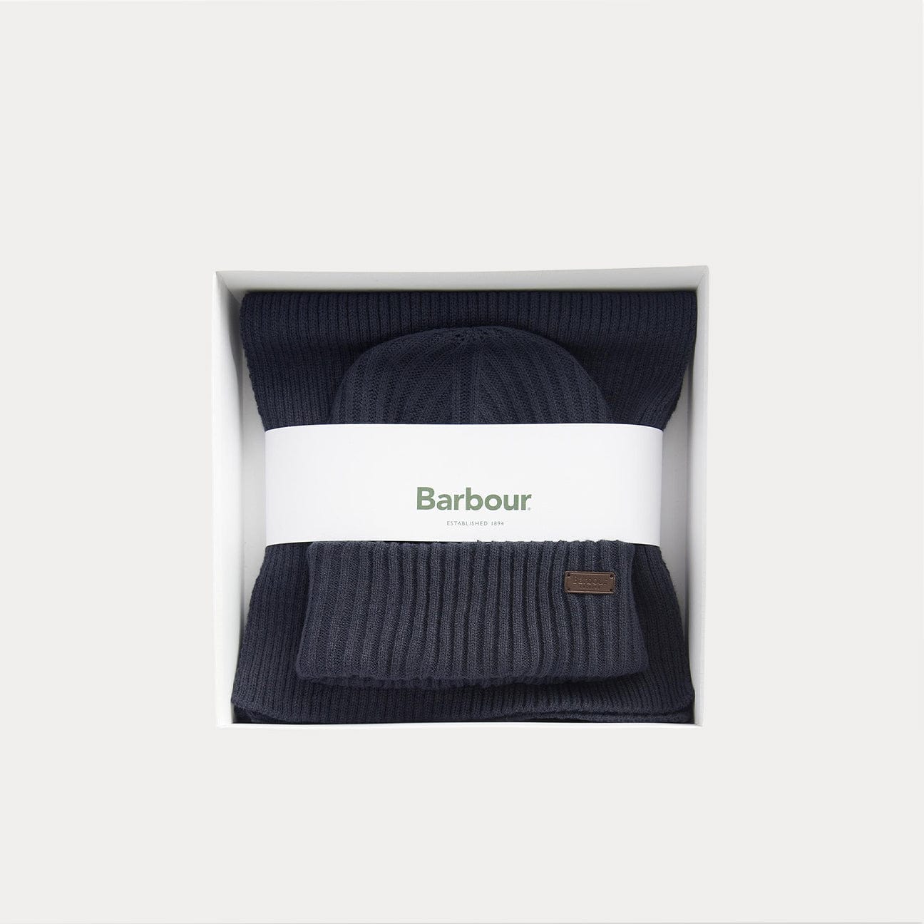 BARBOUR Gift Set Berretto e sciarpa Blue