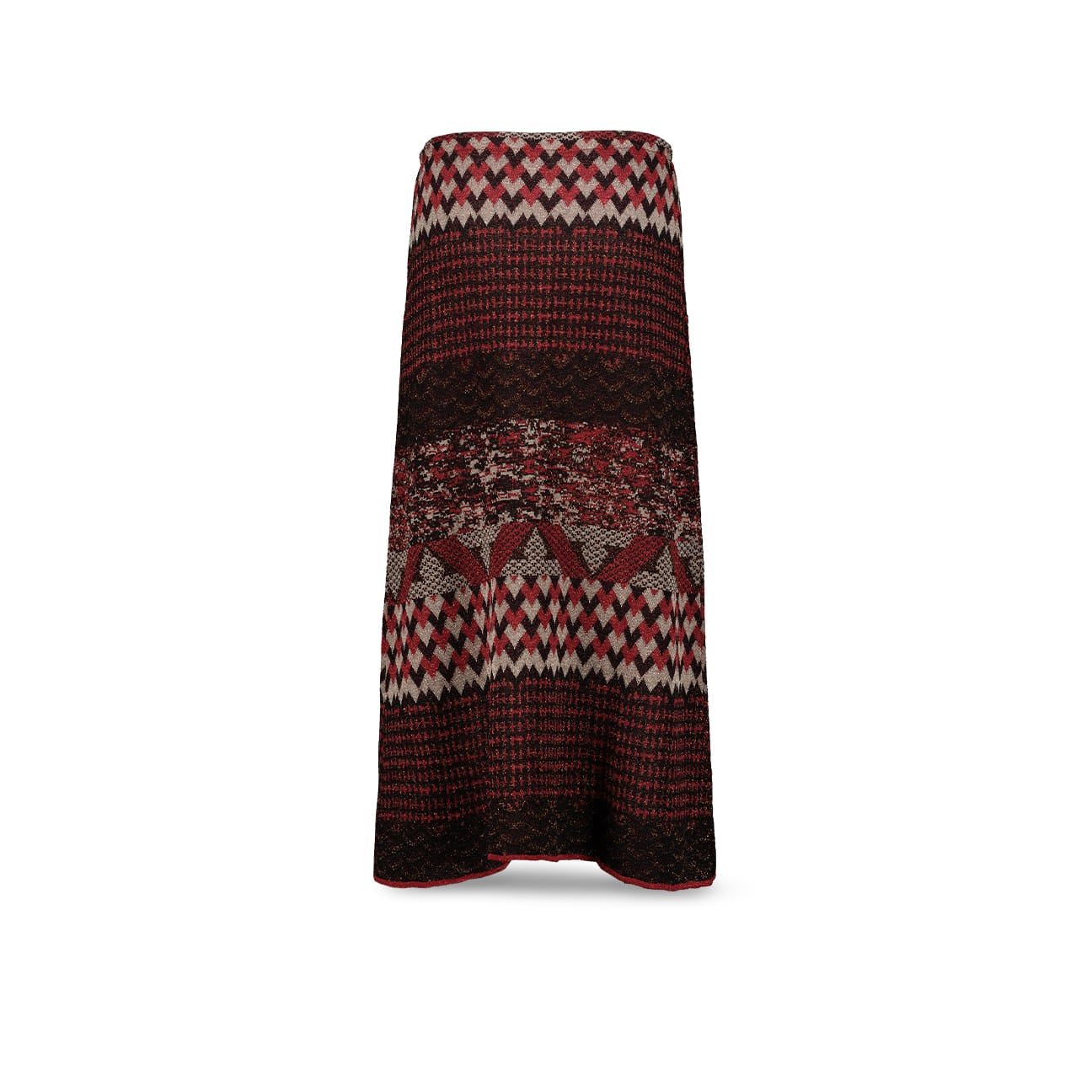 SIYU Gonna jacquard geometrico Rosso