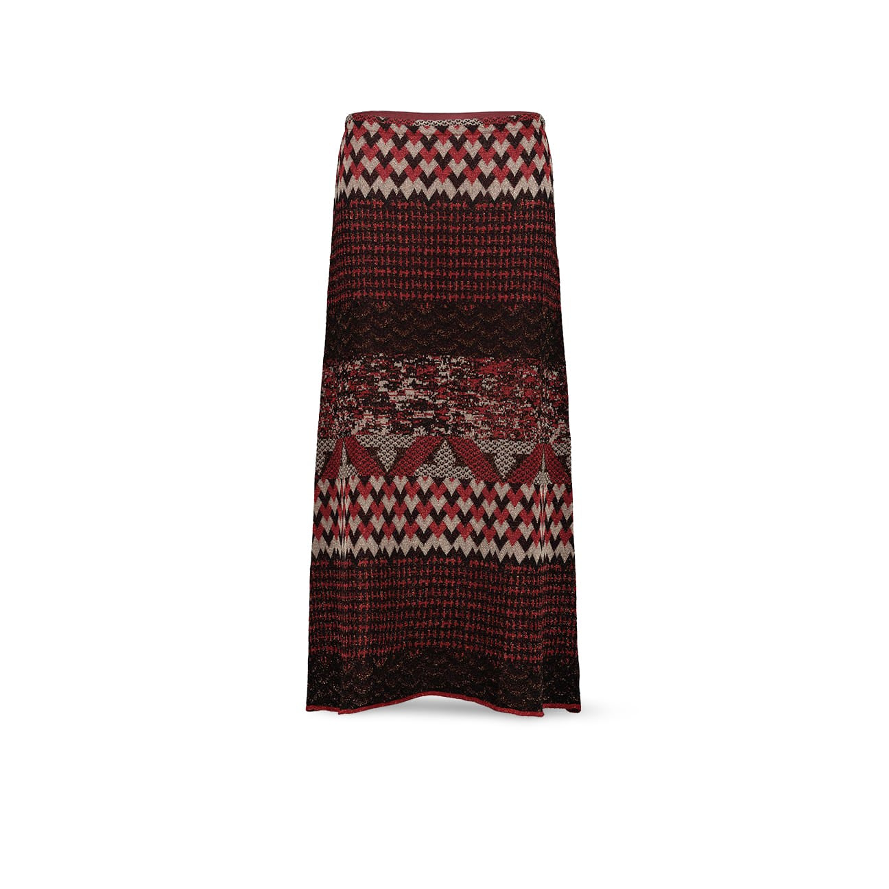 SIYU Gonna jacquard geometrico Rosso