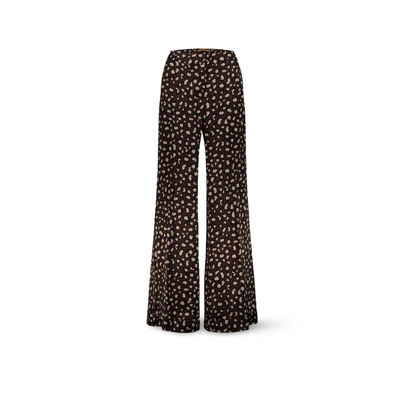 SIYU Pantalone  donna a palazzo Animalier Print