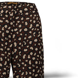 SIYU Pantalone  donna a palazzo Animalier Print