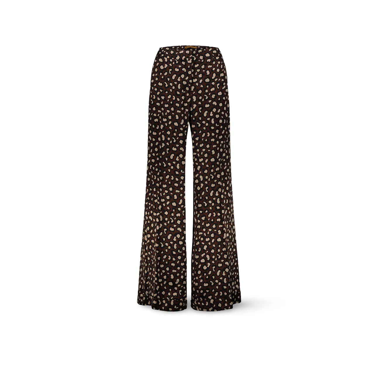 SIYU Pantalone  donna a palazzo Animalier Print