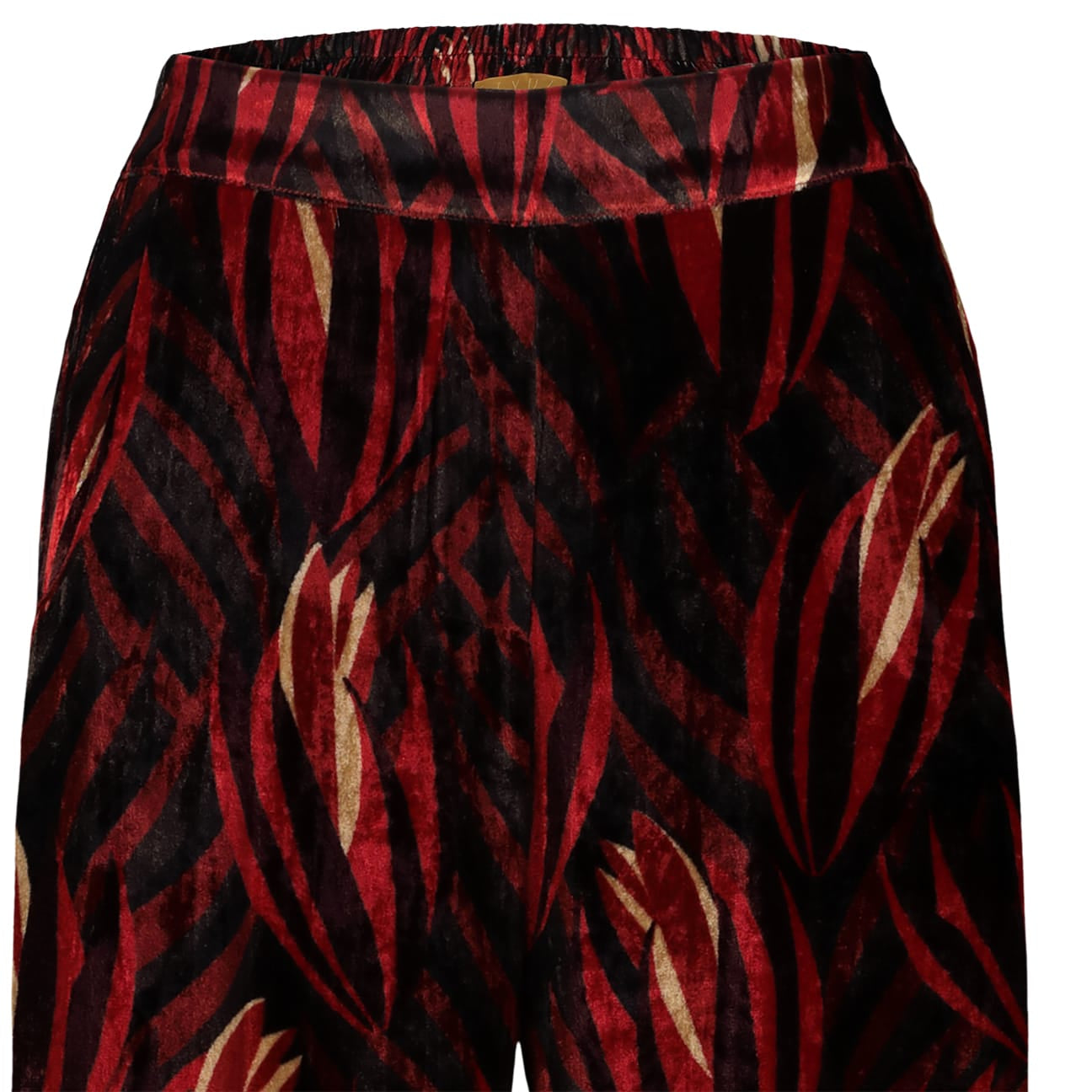 SIYU Pantalone donna in velluto stampato Rubino